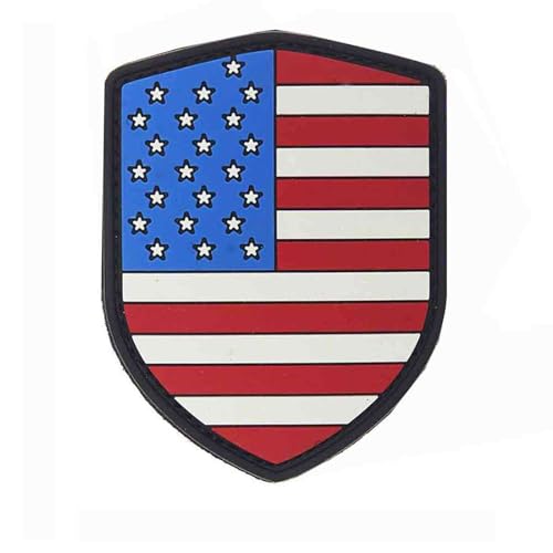 3D PATCH USA AMERIKA Flagge Wappen SKULL American Flag Klettpatch Army Military FahneTaktisch Emblem AUFNÄHER HAKENKLETT GUMMI ABZEICHEN AUSRÜSTUNG (3791-Schild) von baum-m gmbh