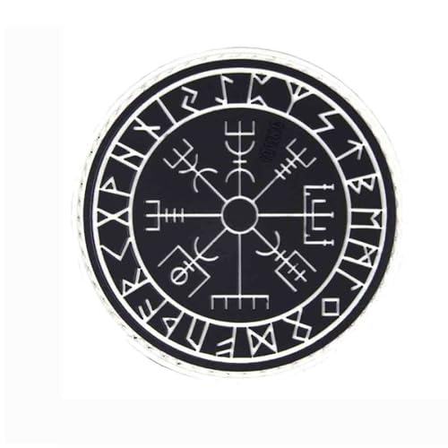 3D PATCH WIKINGER SCHUTZ SCHILD VIKING PROTECTION SHIELD 5 x 5cm Military Taktisch Emblem AUFNÄHER GUMMI ABZEICHEN AUSRÜSTUNG (5137-schwarz) von baum-m gmbh