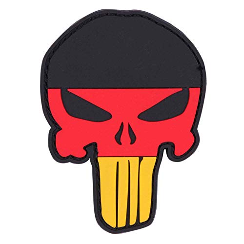 3D Patch Punisher Deutschland Gummi Aufnäher PVC 8 x 5,8 cm Applikation Miltär von baum-m gmbh