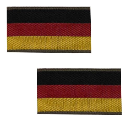 Hoheitsabzeichen Bundeswehr GERMANY Deutschland Flagge FAHNE Klein AUFNÄHER oder PATCH - 2 Stück BRD SCHWARZ ROT GOLD (Aufnäher (2 Stück)) von baum-m gmbh