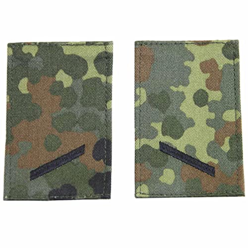 Rangabzeichen mit Hakenklettfläche für die Deutsche Bundeswehr Heer flecktarn mit schwarzem oder goldenem Stick / 1 Paar (Gefreiter) von baum-m gmbh