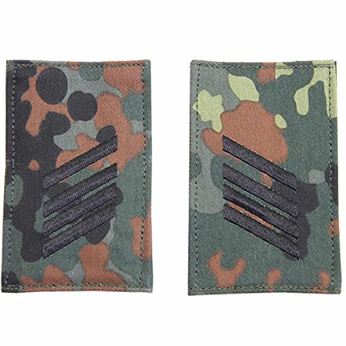 Rangabzeichen mit Hakenklettfläche für die Deutsche Bundeswehr Heer flecktarn mit schwarzem oder goldenem Stick / 1 Paar (Stabsgefreiter) von baum-m gmbh