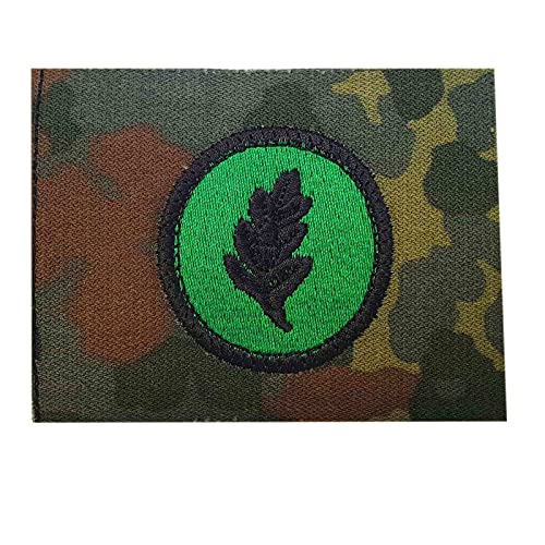 Stoff-Abzeichen Überleben & Durchschlagen, Farbe: flecktarn/schwarz/grün von baum-m gmbh