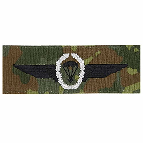 baum-m gmbh Bundeswehr Tätigkeitsabzeichen Fallschirmjäger Luftlandepersonal/Fallschirmsprungpersonal (Flecktarn/Silber) von baum-m gmbh