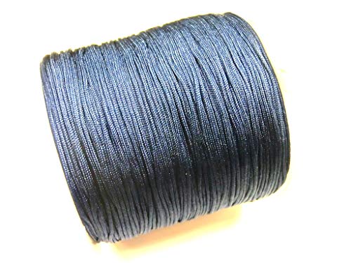 (Grundpreis1m=0,18€) 10m Makrameeband blau rund 0,8mm Nylon Kordel Schmuckkordel Flechtkordel knüpfen Garn Farbwahl (Blau #8) von beadsvision