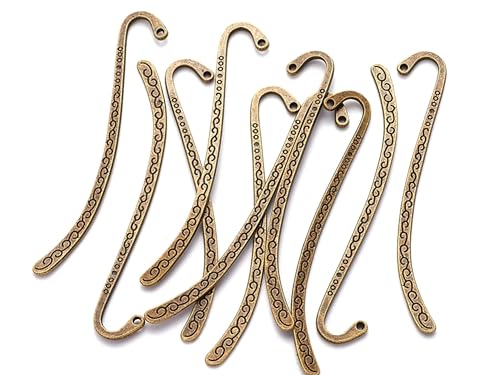 10 Lesezeichen Rohling mit Ornamenten Farbe Bronze 84mm Metall Schmuck basteln #S367BB 10 Lesezeichen Rohling mit Ornamenten Farbe Bronze 84mm Metall Schmuck basteln #S367BB von beadsvision