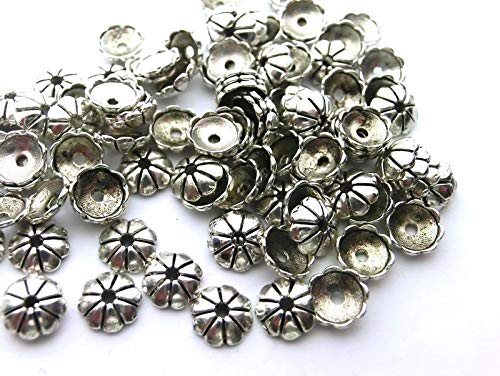 100 PERLKAPPEN Endkappen Stern Perlenkappen Farbe antiksilber für 6mm Perlen #S604 100 PERLKAPPEN Endkappen Stern Perlenkappen Farbe antiksilber für 6mm Perlen #S604 von beadsvision