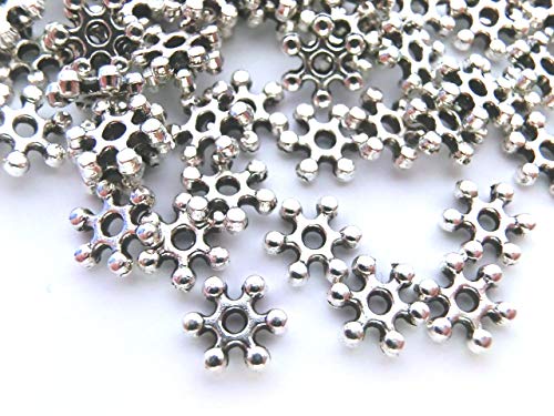 100 Spacer Metallperlen Zwischenperlen Stern 6,5mm Farbe antiksilber #S074 von beadsvision