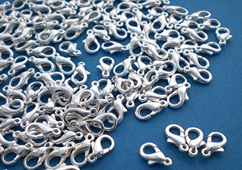100 Verschlüsse Karabiner Kettenverschluß 10mm Farbe silber Metall #S072 100 Verschlüsse Karabiner Kettenverschluß 10mm Farbe silber Metall #S072 von beadsvision