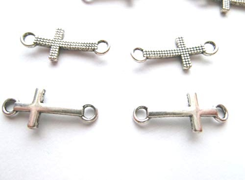 20 Verbinder zur Schmuckherstellung Kreuz Farbe antiksilber für Bänder Zwischenstück #S110 20 Verbinder zur Schmuckherstellung Kreuz Farbe antiksilber für Bänder Zwischenstück #S110 von beadsvision