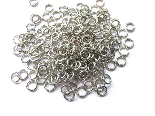 200 Binderinge 5mm Farbwahl Ringe Verbinder Metall Verbindungsring (Platin #S615) von beadsvision