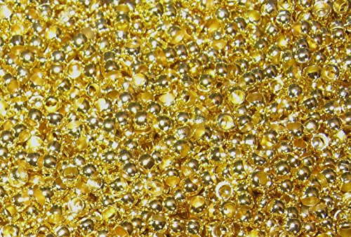 200 Spacer Quetschperlen Crimp rund 2mm Farbe gold #S002 von beadsvision