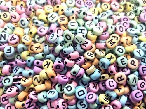 250 Buchstabenperlen A-Z Alphabet rund 7mm Perlen Buchstaben Perlenset zum auffädeln pastell bunt Mix #55 250 Buchstabenperlen A-Z Alphabet rund 7mm Perlen Buchstaben Perlenset zum auffädeln pastell bunt Mix #55 von beadsvision
