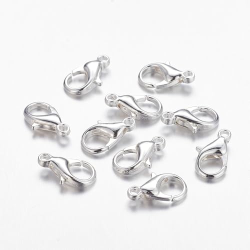 50 Karabiner 14x7mm Verschlüsse Kettenverschluß Farbe silber Metall #S127 50 Karabiner 14x7mm Verschlüsse Kettenverschluß Farbe silber Metall #S127 von beadsvision