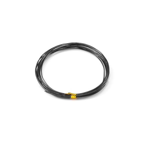 Aluminiumdraht 0,6mm 23 Gauge Basteldraht Schmuckdraht basteln Modellierdraht Wickeldraht (Schwarz) von beadsvision