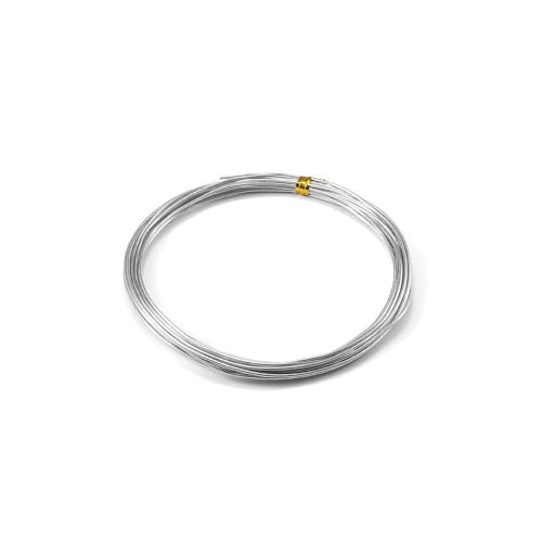Aluminiumdraht 0,6mm 23 Gauge Basteldraht Schmuckdraht basteln Modellierdraht Wickeldraht (Silber) von beadsvision