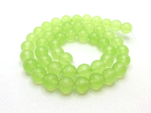 Jade 6mm grün apple green rund Kugeln Perlen 1 Strang DIY basteln auffädeln von beadsvision