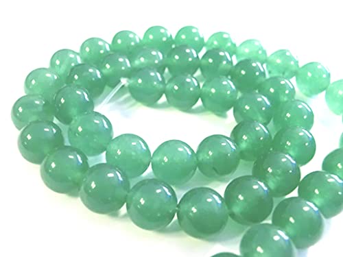 Jade Kugeln Perlen 8mm rund Schmuckperlen 1 Strang (Grün #17) von beadsvision