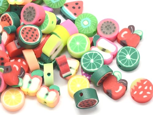 Obst 100 Perlen Früchte Polymer Clay Mix bunt gemischt Schmuck basteln auffädeln Bastelperlen Deko Obst 100 Perlen Früchte Polymer Clay Mix bunt gemischt Schmuck basteln auffädeln Bastelperlen Deko von beadsvision