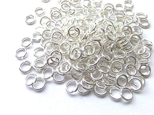 200 Binderinge 5mm Farbwahl Ringe Verbinder Metall Verbindungsring (Silber #S610) von beadsvision