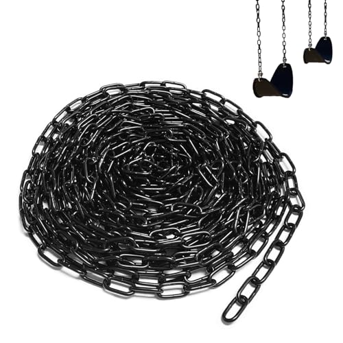 10m Stahlkette aus Kohlenstoffstahl, 3mm Schwarz Stahlkette, Gliederkette Meterware, Langgliedrig Lastlager Metallkette, für Hundekette, Lampenkette, Absperrketten, Schaukelkette, Ketten Hängesessel 10m Stahlkette aus Kohlenstoffstahl, 3mm Schwarz Stahlkette, Gliederkette Meterware, Langgliedrig Lastlager Metallkette, für Hundekette, Lampenkette, Absperrketten, Schaukelkette, Ketten Hängesessel von bechoanigel