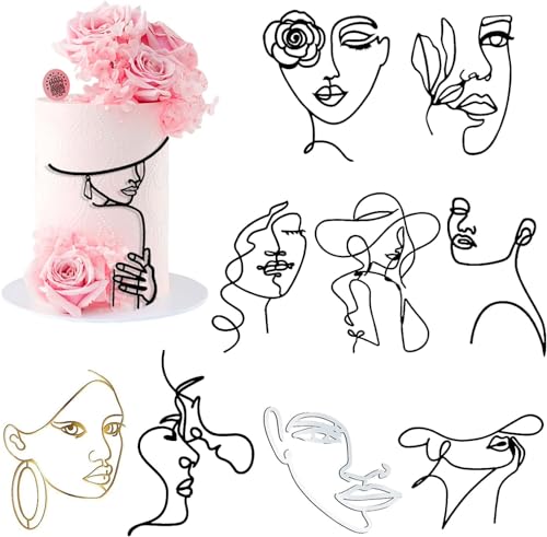 10 Stk Kuchen Deko Cake Topper Acryl Lady Face Torten Deko Personalisiert Minimalistische, Wiederverwendbar Deko Torte für Geburtstag Junggesellenabschied Mädchen Hochzeit Muttertag 10 Stk Kuchen Deko Cake Topper Acryl Lady Face Torten Deko Personalisiert Minimalistische, Wiederverwendbar Deko Torte für Geburtstag Junggesellenabschied Mädchen Hochzeit Muttertag von beihuazi