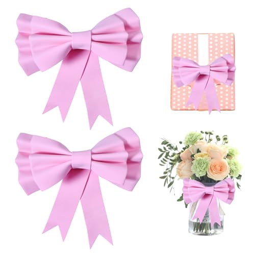 beinkmake 2 x 17,8 cm große rosa Schleife, 3D-Wickelschleifen, übergroße Schaumstoff-Schleife für Kranz, Blumenstrauß, Korb, Geburtstag, Hochzeit, Party, Haustür-Dekoration beinkmake 2 x 17,8 cm große rosa Schleife, 3D-Wickelschleifen, übergroße Schaumstoff-Schleife für Kranz, Blumenstrauß, Korb, Geburtstag, Hochzeit, Party, Haustür-Dekoration von beinkmake