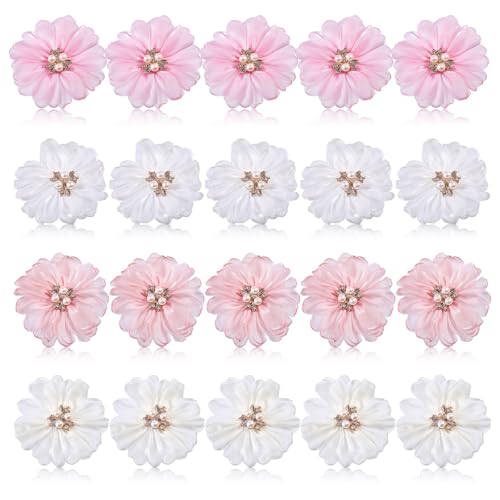 beinkmake 20 Stück glänzende Chiffon-Stoff-Blumen-Applikationen zum Nähen von Stoffapplikationen für Kleidung, DIY-Haarpflegezubehör für Frauen, Durchmesser 9 cm, 4 Farben beinkmake 20 Stück glänzende Chiffon-Stoff-Blumen-Applikationen zum Nähen von Stoffapplikationen für Kleidung, DIY-Haarpflegezubehör für Frauen, Durchmesser 9 cm, 4 Farben von beinkmake