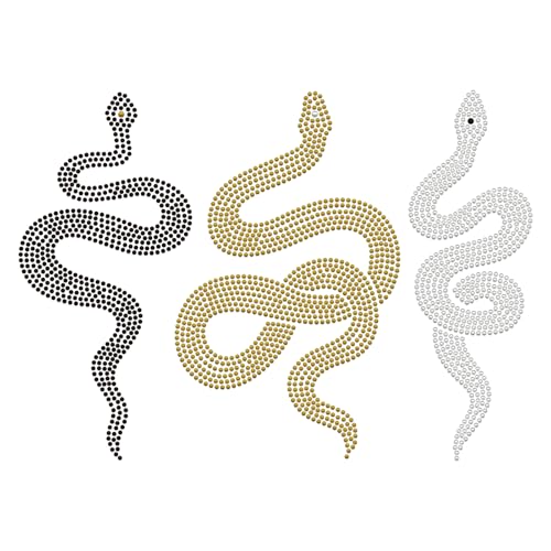 beinkmake 3er Set Schlange Strass aufbügeln Hotfix Transfer Bling Cobra aufbügeln Heat Transfer Cooles Tier Kristall Selbstklebende Aufkleber für Kleidung Taschen Hüte Hosen Dekoration DIY beinkmake 3er Set Schlange Strass aufbügeln Hotfix Transfer Bling Cobra aufbügeln Heat Transfer Cooles Tier Kristall Selbstklebende Aufkleber für Kleidung Taschen Hüte Hosen Dekoration DIY von beinkmake