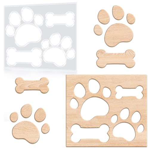 beinkmake 4 in 1 Paw Print Router Template Hundeknochen Acryl Router Template für die Holzbearbeitung Zeichnung Inlay Templates Charcuterie Board Dekorative Templates 6.2x7 Zoll beinkmake 4 in 1 Paw Print Router Template Hundeknochen Acryl Router Template für die Holzbearbeitung Zeichnung Inlay Templates Charcuterie Board Dekorative Templates 6.2x7 Zoll von beinkmake