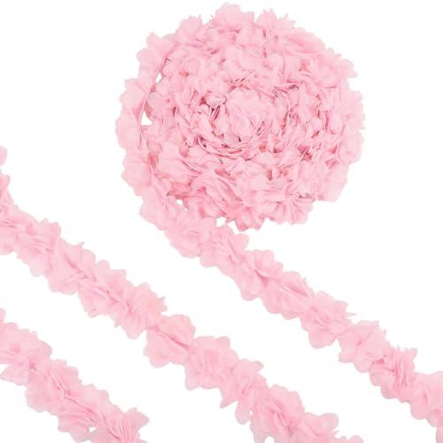 beinkmake 9,1 m langes 3D-Chiffon-Blumenspitzenband, breit, 5,1 cm, Nähstoff, Applikationen für Damen, Kleidung, Hochzeit, Brautkleid, Dekoration, Rosa beinkmake 9,1 m langes 3D-Chiffon-Blumenspitzenband, breit, 5,1 cm, Nähstoff, Applikationen für Damen, Kleidung, Hochzeit, Brautkleid, Dekoration, Rosa von beinkmake