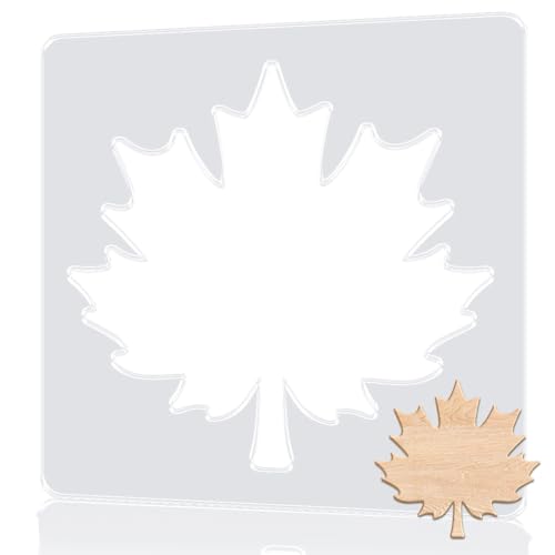 beinkmake Ahornblatt-Fräser-Schablone, Acryl, transparent, für Holzbearbeitung, Zeichnung, Einlegevorlagen, Charcuterie, Handwerk, dekorativ, 20,1 x 20,1 cm beinkmake Ahornblatt-Fräser-Schablone, Acryl, transparent, für Holzbearbeitung, Zeichnung, Einlegevorlagen, Charcuterie, Handwerk, dekorativ, 20,1 x 20,1 cm von beinkmake