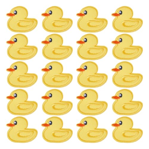 beinkmake Aufnäher zum Aufbügeln, Motiv: Ente, niedlich, gelb, bestickt, kleine Applikationen, Aufkleber, Dekorationen für Kleidung, Jeans, Kleid, Jacken, DIY, Nähtaschen, 20 Stück beinkmake Aufnäher zum Aufbügeln, Motiv: Ente, niedlich, gelb, bestickt, kleine Applikationen, Aufkleber, Dekorationen für Kleidung, Jeans, Kleid, Jacken, DIY, Nähtaschen, 20 Stück von beinkmake