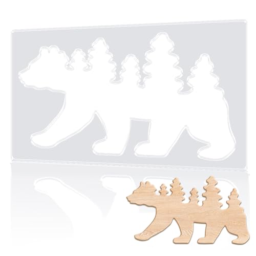 beinkmake Bären-Vorlage aus Acryl, transparent, für Holzbearbeitung, Zeichnung, Intarsien, Charcuterie, Handwerk, dekorative Vorlagen, 24,9 x 15 cm beinkmake Bären-Vorlage aus Acryl, transparent, für Holzbearbeitung, Zeichnung, Intarsien, Charcuterie, Handwerk, dekorative Vorlagen, 24,9 x 15 cm von beinkmake