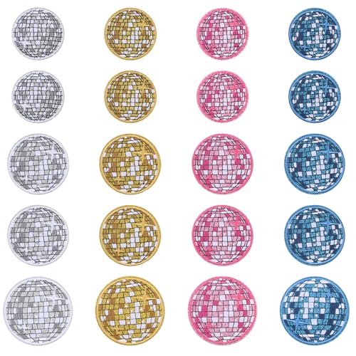 beinkmake Discokugel-Aufnäher zum Aufbügeln, glitzernd, bestickt, für Hut, Jacken, Jeans, DIY, Kleidung, Nähen, Basteln, Party, Tanz, Musik, Dekoration, 20 Stück beinkmake Discokugel-Aufnäher zum Aufbügeln, glitzernd, bestickt, für Hut, Jacken, Jeans, DIY, Kleidung, Nähen, Basteln, Party, Tanz, Musik, Dekoration, 20 Stück von beinkmake