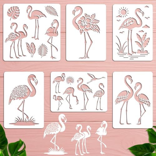 beinkmake Flamingo-Schablonen aus PET, Malvorlagen, Zeicheneinlage, Bordürenschablonen für Möbel, wiederverwendbar, DIY, Handwerk, für Wand, Holz, Stoff, Leinwand, Papier, Heimdekoration, 29,7 cm, 6 beinkmake Flamingo-Schablonen aus PET, Malvorlagen, Zeicheneinlage, Bordürenschablonen für Möbel, wiederverwendbar, DIY, Handwerk, für Wand, Holz, Stoff, Leinwand, Papier, Heimdekoration, 29,7 cm, 6 von beinkmake