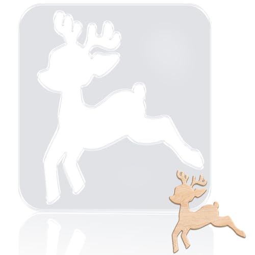beinkmake Hirschfräsen-Schablone, Acryl, transparent, für Holzbearbeitung, Zeichnung, Einlagen, Charcuterie, Handwerk, dekorativ beinkmake Hirschfräsen-Schablone, Acryl, transparent, für Holzbearbeitung, Zeichnung, Einlagen, Charcuterie, Handwerk, dekorativ von beinkmake