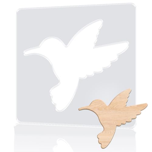 beinkmake Kolibri-Fräser-Schablone, Acryl, transparent, für Holzbearbeitung, Zeichnung, Intarsien, Charcuterie, Handwerk, dekorativ, 20,1 x 20,1 cm beinkmake Kolibri-Fräser-Schablone, Acryl, transparent, für Holzbearbeitung, Zeichnung, Intarsien, Charcuterie, Handwerk, dekorativ, 20,1 x 20,1 cm von beinkmake