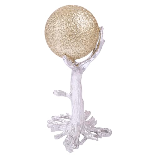 beinkmake Kristallkugel-Displayständer Metall-Ast-Fels-Displayhalter Silber-Kristallkugel-Sockel Ideal für Abalone-Muschel-Edelsteinkugeln Mineral-Geode Wohnkultur von beinkmake