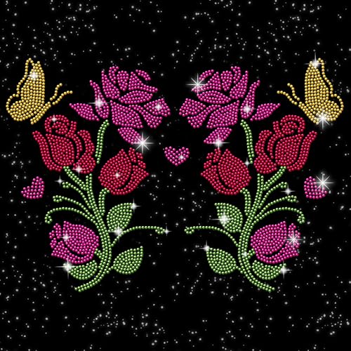 beinkmake Rosen Blume Strass aufbügeln Hotfix Transfer Bling Schmetterling aufbügeln Heat Transfer Kristall Selbstklebende Sticker für Kleidung Taschen Hüte Hosen Dekoration DIY beinkmake Rosen Blume Strass aufbügeln Hotfix Transfer Bling Schmetterling aufbügeln Heat Transfer Kristall Selbstklebende Sticker für Kleidung Taschen Hüte Hosen Dekoration DIY von beinkmake
