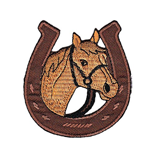 Pferd 8 cm * 9 cm Bügelbild Aufnäher Applikation Patch Pferd Pferde Stute von belldessa