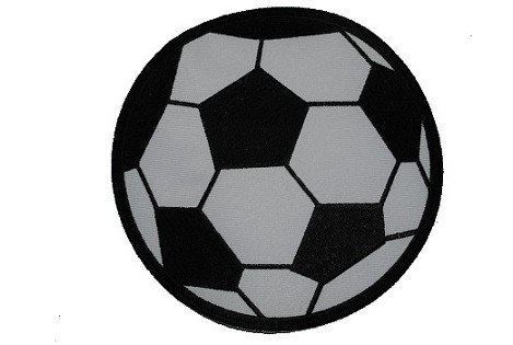 XXL - großer Fußball - 15 cm - Bügelbild/Aufnäher - Applikation Fussball Ball Tor Bälle - Fußbälle - Sport von belldessa
