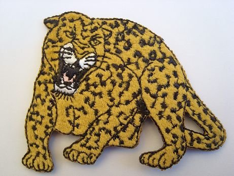 Gepard 7,6 cm * 6,1 cm Bügelbild Leopard RaubKatze Afrika Tier Aufnäher Applikation Patch von belldessa
