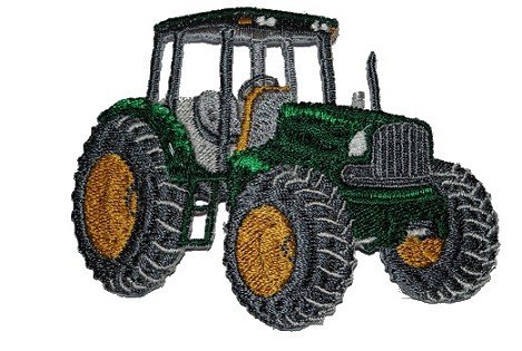 Traktor 8,5 cm * 6,7 cm Bügelbild Aufnäher Applikation Patch Traktoren Auto Car von belldessa