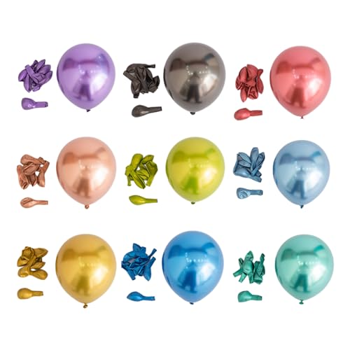 Chromballons | 50 Stück Latexballons mehrfarbig - 12-Zoll-Ballon-Set, Ballongirlande, Ballonpaket, DIY-Partyzubehör, Hintergrund für Abschlussfeier Bellv von bellv