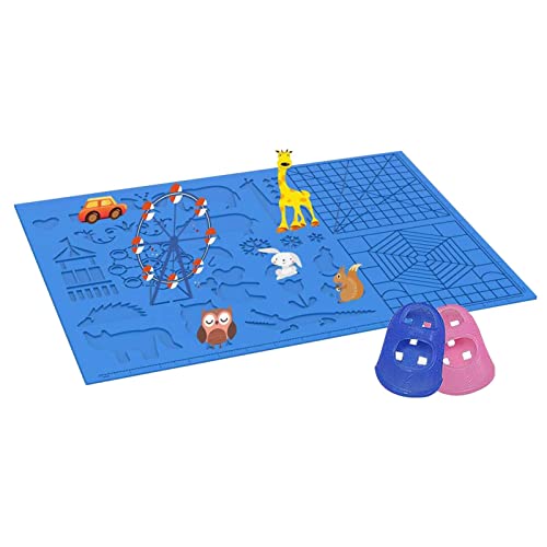 bellv 4 Stück Zeichentisch mit 3D-Stift, verschiedene Cartoon-Designs, 3D-Form, große Größe 16,4 x 10,9 Zoll, 3D-Stifte, 3D-Stifte, Zeichenwerkzeuge für Kinder und Künstler von bellv