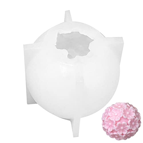 bellv Seifenform Blumen | Schokoladenformen mit Silikonkugeln | Wiederverwendbare Kuchenformen zum Backen, Nicht klebrige Kerzenform für Pudding, Seife von bellv