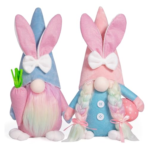 belupai 2 Stück Osterhasen-Zwerge, Dekorationen, 29 cm, Gesichtsloser Plüschhase, Schwedische Tomte-Kaninchen mit Eier- und Karottenpuppen, Gefüllte Etagen, Tablett, Tisch, belupai 2 Stück Osterhasen-Zwerge, Dekorationen, 29 cm, Gesichtsloser Plüschhase, Schwedische Tomte-Kaninchen mit Eier- und Karottenpuppen, Gefüllte Etagen, Tablett, Tisch, von belupai