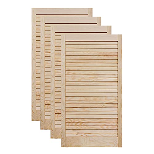 Lamellentür Holztür Natur 993 x 494 x 21 mm mit geschlossenen Lamellen für Regale, Schränke, Möbel | Kiefer Holz unbehandelt | Vierer Paket 4-er Pack Lamellentür Holztür Natur 993 x 494 x 21 mm mit geschlossenen Lamellen für Regale, Schränke, Möbel | Kiefer Holz unbehandelt | Vierer Paket 4-er Pack von ben+camilla.com