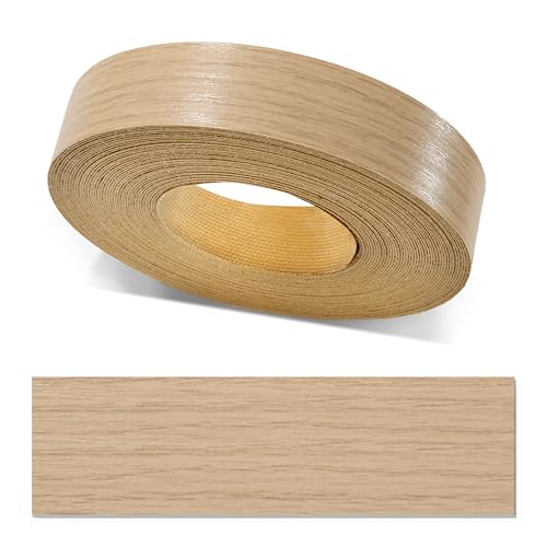 ben+camilla.com Kantenumleimer zum Aufbügeln | Eiche Gekalkt Pore 22 mm x 25 m Rolle (matt mit Struktur) | Premium Qualität für professionelle Ergebnisse | Kantenschutz von ben+camilla.com
